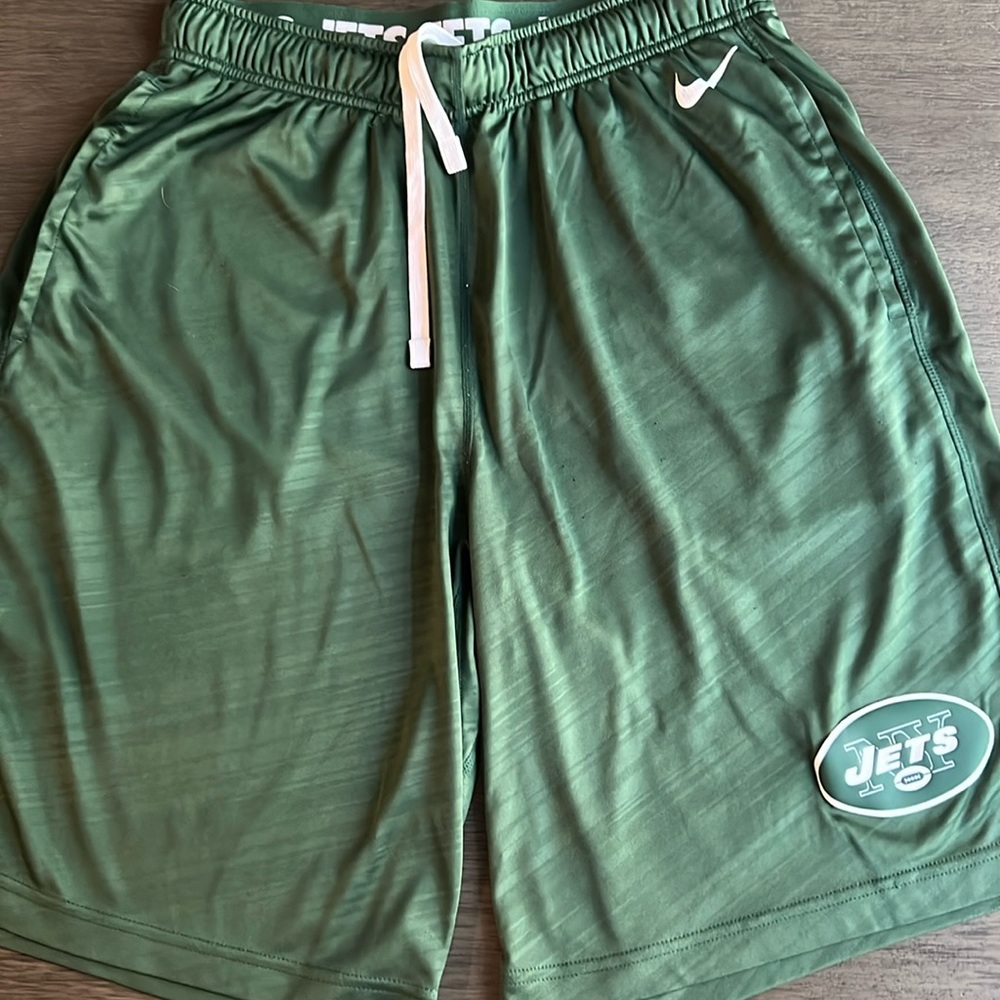 MENS NIKE Dri-Fit New York Jets Basketball Shorts, Size Medium NFL Team Apparel